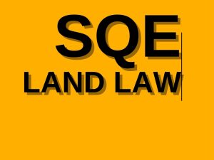 SQE Land Law PREP COURSE